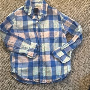 Gap Kids Blue Plaid Shirt